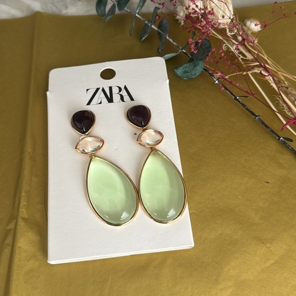 Zara Crystal drop earrings NWT ✨✨🔥🔥 - Picture 4 of 6